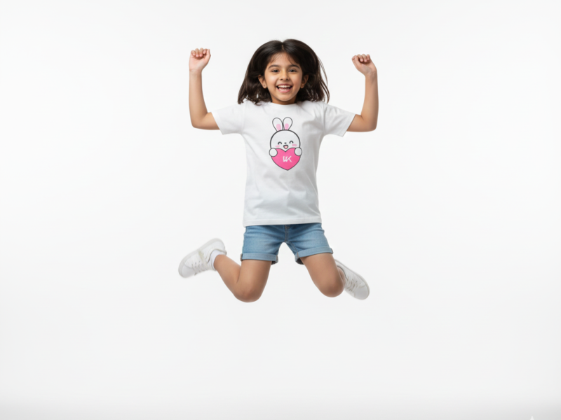 Girls Round Neck Tshirt