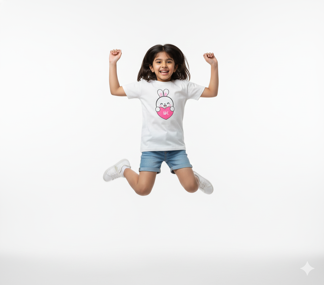 Girls Round Neck Tshirt