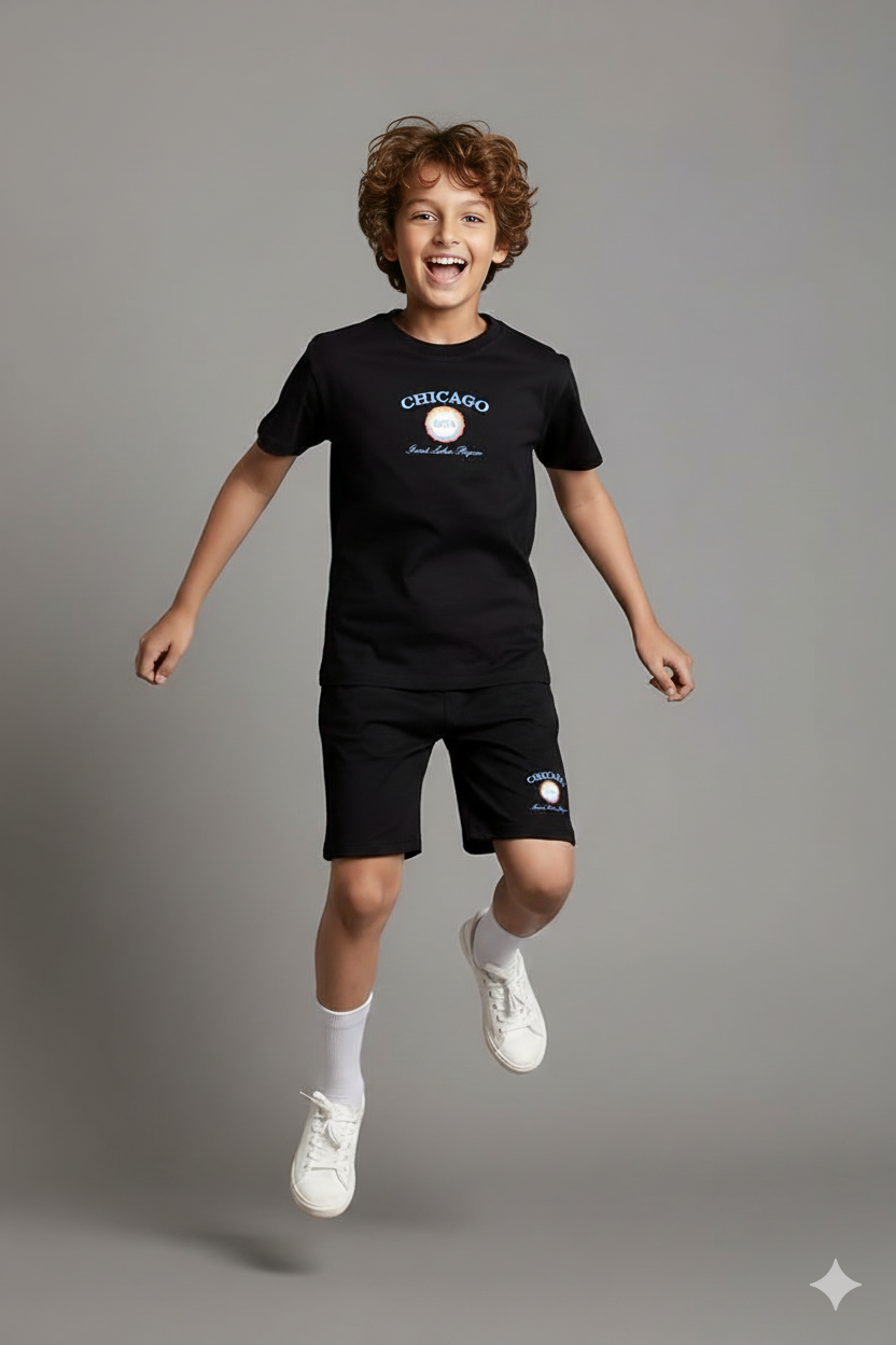 Black Chicago Kids Co-Ord Set For Boys