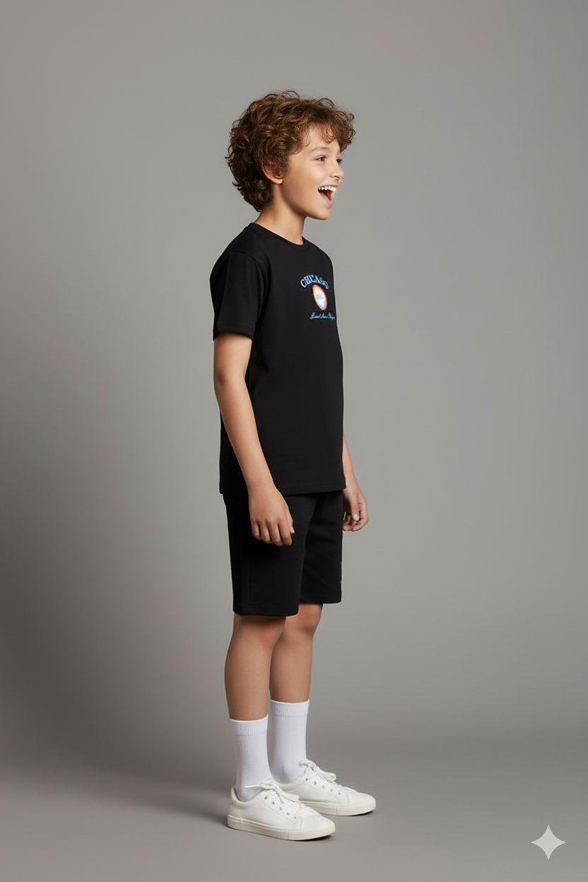 Black Chicago Kids Co-Ord Set For Boys - Image 3