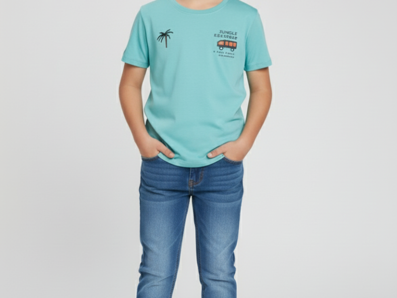 Kids Round Neck T-Shirt For Boys