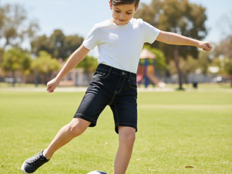 BLACK DENIM SHORTS FOR BOYS