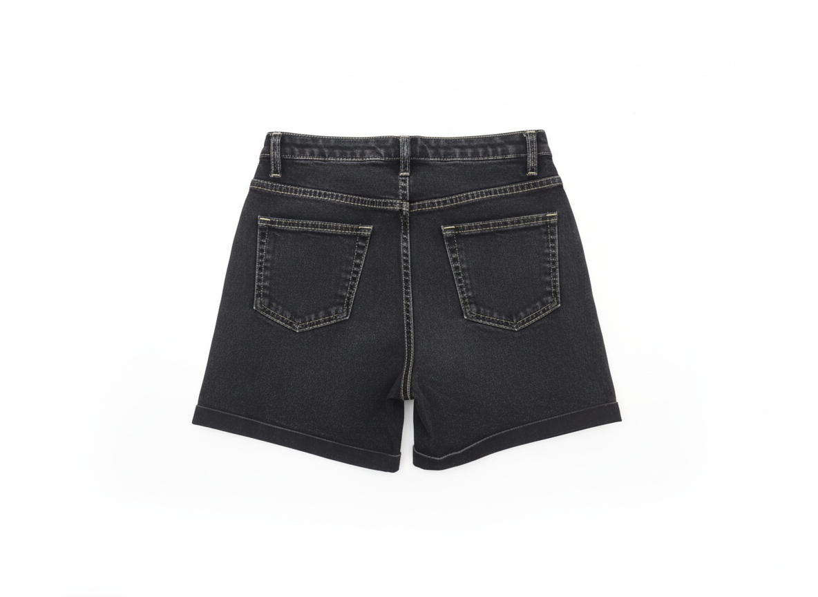 BLACK DENIM SHORTS FOR GIRLS